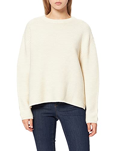 Tom Tailor Denim Damen Structure Pullover, 22515 - Soft Creme Beige, M von TOM TAILOR Denim