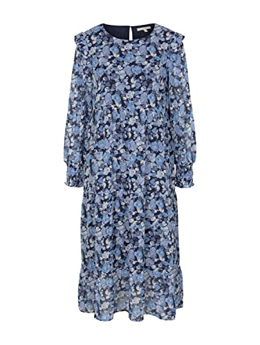 TOM TAILOR Denim Damen Maxi Kleid , Blau (27596 - Blue Flower Print), S von TOM TAILOR Denim