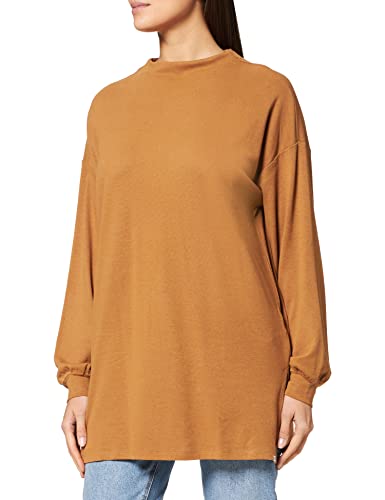 TOM TAILOR Denim Damen 1029132 Long T-Shirt, 27474-Soft Camel, M von TOM TAILOR Denim