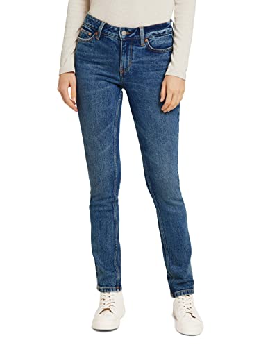 TOM TAILOR Denim Damen 1029172 ELSA Slim Jeans, 10152-Mid Stone Bright Blue Denim, 26W / 32L von TOM TAILOR Denim