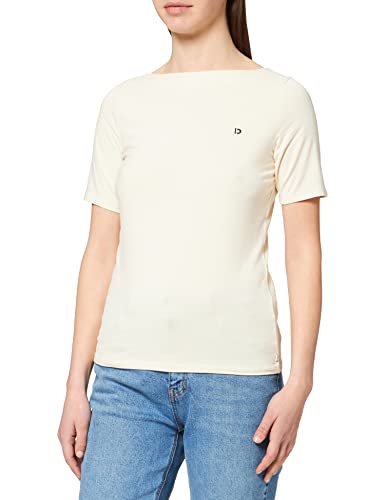 TOM TAILOR Denim Damen 1031479 Basic T-Shirt, 22518-soft Creme beige, L von TOM TAILOR Denim