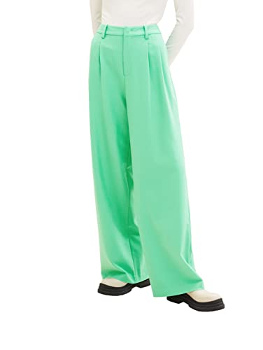 TOM TAILOR Denim Damen 1035433 Stoffhose mit weitem Bein, 11052-Strong Green, S von TOM TAILOR Denim