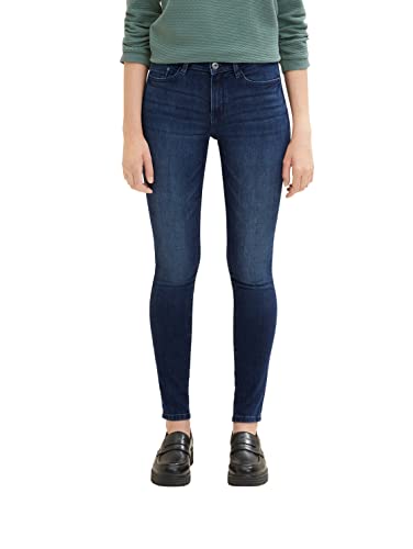 TOM TAILOR Denim Damen 1035757 NELA Extra Skinny Jeans, 10120-Used Dark Stone Blue Denim, 27W / 30L von TOM TAILOR Denim