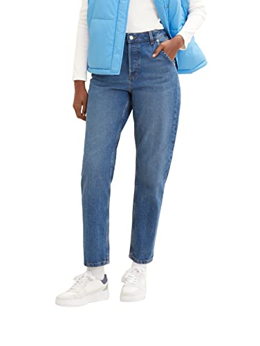 TOM TAILOR Denim Damen 1035809 Mom Jeans, 10119-Used Mid Stone Blue Denim, 27 von TOM TAILOR Denim