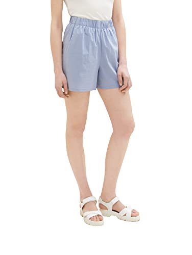 TOM TAILOR Denim Damen 1036506 Basic Shorts, 12819-Parisienne Blue, L von TOM TAILOR Denim