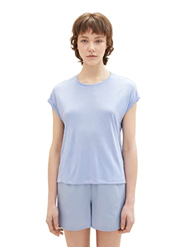 TOM TAILOR Denim Damen 1036534 Basic T-Shirt, 12819-Parisienne Blue, XS von TOM TAILOR Denim