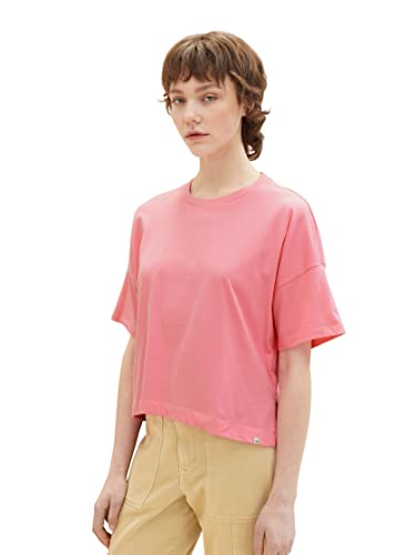 TOM TAILOR Denim Damen 1036535 Loose Fit Basic T-Shirt, 31685-Fresh Pink, M von TOM TAILOR Denim