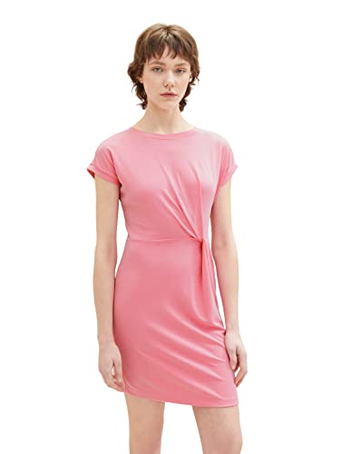 TOM TAILOR Denim Damen 1036600 Jerseykleid mit Knotendetail, 31685-Fresh Pink, L von TOM TAILOR Denim