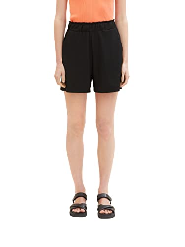 TOM TAILOR Denim Damen 1036855 Basic Shorts, 14482-Deep Black, XL von TOM TAILOR Denim
