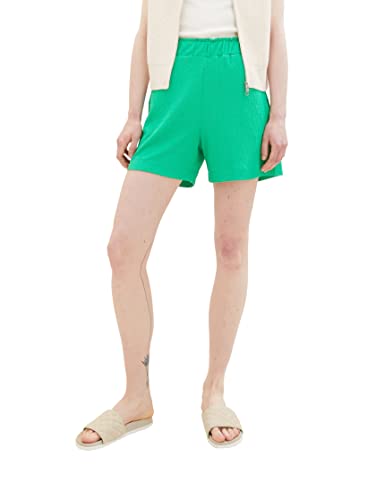 TOM TAILOR Denim Damen 1036855 Basic Shorts, 17327-Vibrant Light Green, M von TOM TAILOR Denim