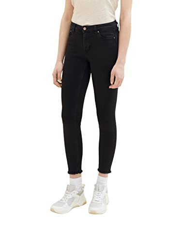 TOM TAILOR Denim Damen 1036994 Jona Extra Skinny Jeans, 10240-Black Denim, 28 von TOM TAILOR Denim