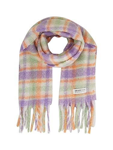 TOM TAILOR Denim Damen 1038075 Cosy Schal mit Karomuster, 32561-green Lavender Check, OneSize von TOM TAILOR Denim