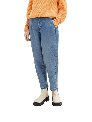 TOM TAILOR Denim Damen 1038297 Barrel Fit Mom Jeans, 10119-Used Mid Stone Blue Denim, XS von TOM TAILOR Denim
