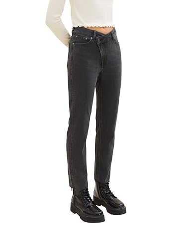 TOM TAILOR Denim Damen 1038302 Lotte Slim Fit Jeans, 10240-black Denim, 28 von TOM TAILOR Denim