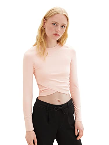 TOM TAILOR Denim Damen 1038358 Wickel-Langarmshirt, 14557-Light English Rose, L TOM TAILOR Denim Damen 1038358 Wickel-Langarmshirt, 14557-Light English Rose, L von TOM TAILOR Denim