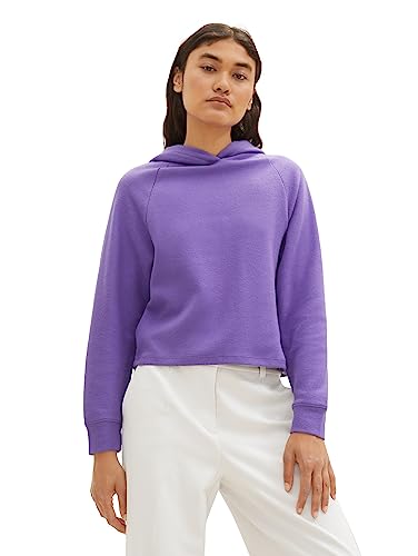 TOM TAILOR Denim Damen 1038374 Basic Hoodie, 32255-lilac, L von TOM TAILOR Denim