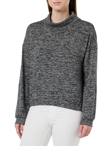 TOM TAILOR Denim Damen 1038375 Sweatshirt mit Stehkragen, 10522-Shale Grey Melange, XL von TOM TAILOR Denim