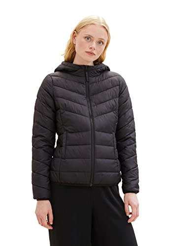 TOM TAILOR Denim Damen 1038450 Lightweight Steppjacke, 14482-deep Black, S von TOM TAILOR Denim