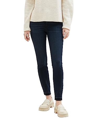 TOM TAILOR Denim Damen 1039898 Extra Skinny Janna Fit Jeanshose, 10173-dark Stone Blue Black Denim, 27 von TOM TAILOR Denim