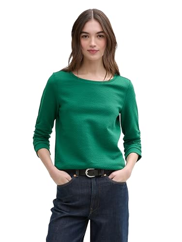 TOM TAILOR Denim Damen 1039979 Sweatshirt, 14581-Luscious Pine Green, L von TOM TAILOR Denim