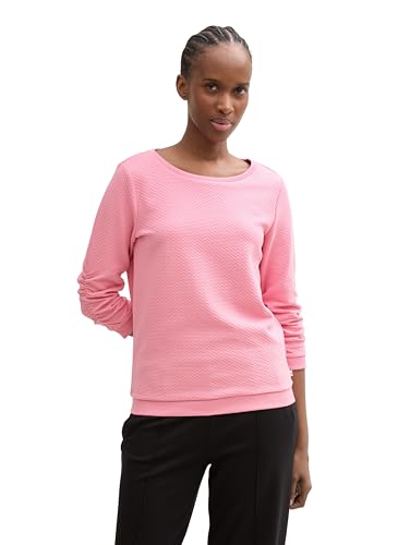 TOM TAILOR Denim Damen 1039979 Sweatshirt, 36321-Light Dusty Pink, XS von TOM TAILOR Denim