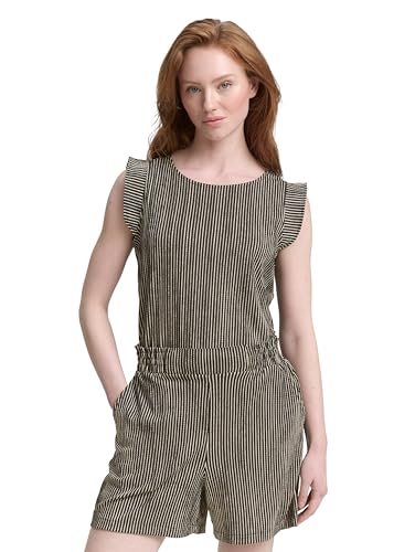 TOM TAILOR Denim Damen 1041451 T-Shirt, 37995 - Black Beige Stripe, S EU TOM TAILOR Denim Damen 1041451 T-Shirt, 37995 - Black Beige Stripe, S EU von TOM TAILOR Denim