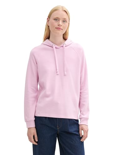 TOM TAILOR Denim Damen 1042827 Basic Hoodie mit Kapuze, 31646-Soft Summer Pink, XXL von TOM TAILOR Denim