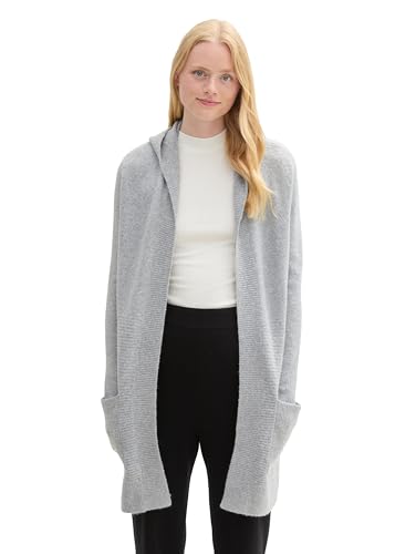 TOM TAILOR Denim Damen 1043317 Basic Strickjacke mit Eingriffstaschen, 10658-Cement Grey Mélange, XL TOM TAILOR Denim Damen 1043317 Basic Strickjacke mit Eingriffstaschen, 10658-Cement Grey Mélange, XL von TOM TAILOR Denim