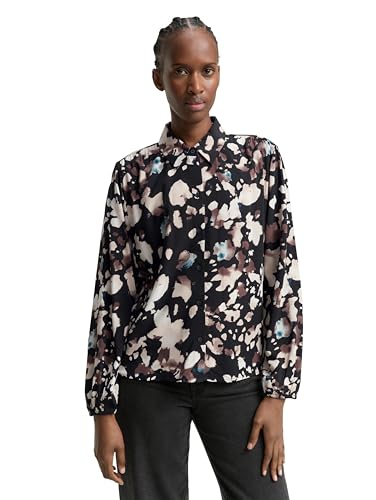 TOM TAILOR Denim Damen 1047614 Bluse, 38387-Abstract Print, XXL von TOM TAILOR Denim