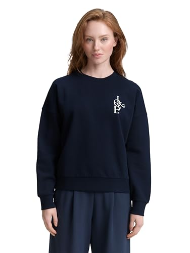 TOM TAILOR Denim Damen 1047933 Sweatshirt, 10668 - Sky Captain Blue, L EU von TOM TAILOR Denim