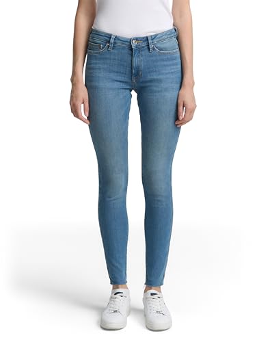 TOM TAILOR Denim Damen 1048095 NELA Extra Skinny Jeans, 10118-Used Light Stone Blue Denim, L/32 von TOM TAILOR Denim