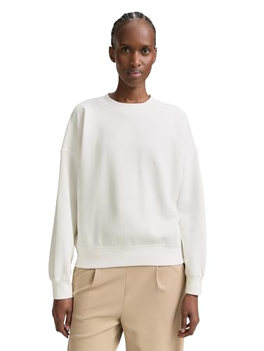 TOM TAILOR Denim Damen 1048336 Sweatshirt, 10332-Off White, M von TOM TAILOR Denim