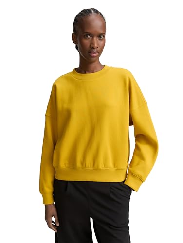 TOM TAILOR Denim Damen 1048336 Sweatshirt, 38219-Mustard Yellow, L von TOM TAILOR Denim