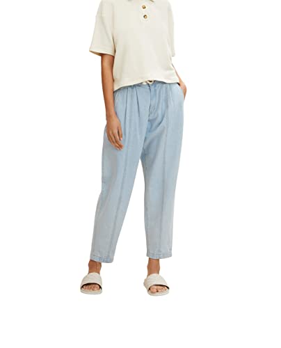 TOM TAILOR Denim Damen Barrel Mom Jeans 1031449, 10118 - Used Light Stone Blue Denim, L von TOM TAILOR Denim