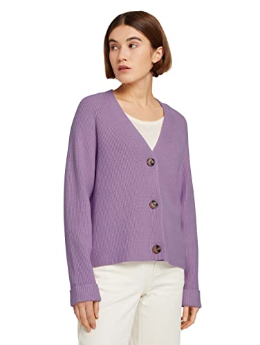 TOM TAILOR Denim Damen Basic Cardigan 1032041, 28995 - Soft Mauve, L von TOM TAILOR Denim