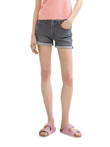 TOM TAILOR Denim Damen Basic Denim Shorts, used dark stone black denim, XS TOM TAILOR Denim Damen Basic Denim Shorts, used dark stone black denim, XS von TOM TAILOR Denim