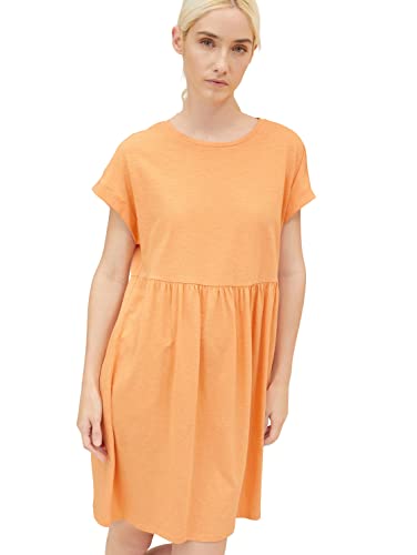 TOM TAILOR Denim Damen Basic Jerseykleid 1031340, 29565 - Golden Peach, L von TOM TAILOR Denim