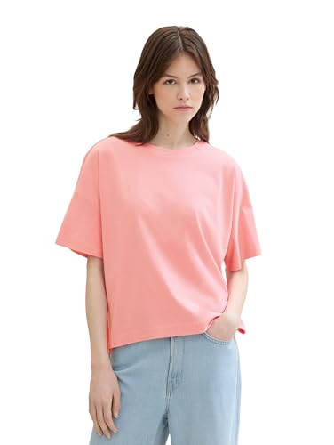 TOM TAILOR Denim Damen Basic Oversized T-Shirt , shell pink, S von TOM TAILOR Denim