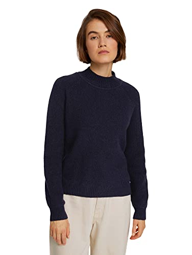 TOM TAILOR Denim Damen Basic Pullover, Blau (10668 - Sky Captain Blue), L von TOM TAILOR Denim