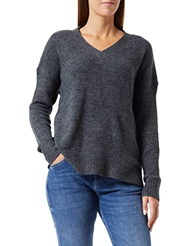 TOM TAILOR Denim Damen Basic Strickpullover 1034498, 10522 - Shale Grey Melange, L von TOM TAILOR Denim