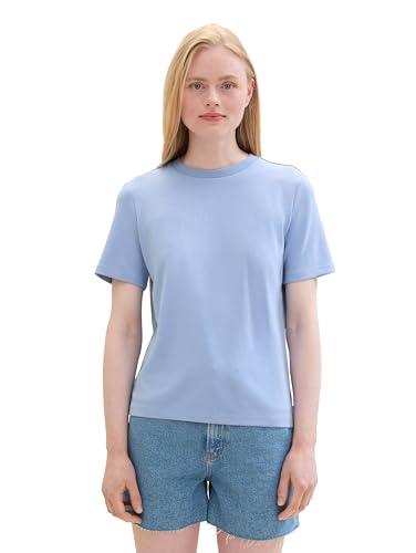 TOM TAILOR Denim Damen Basic T-Shirt, dusty cornflower, M TOM TAILOR Denim Damen Basic T-Shirt, dusty cornflower, M von TOM TAILOR Denim