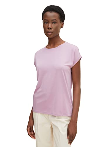 TOM TAILOR Denim Damen Loose Fit Basic T-Shirt aus Viskose, soft mauve, S von TOM TAILOR Denim