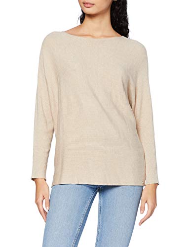 TOM TAILOR Denim Damen Pullover mit Fledermausärmeln 1021143, 24540 - Cozy Beige Melange, XL von TOM TAILOR Denim