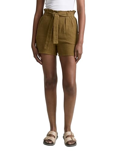 TOM TAILOR Denim Damen 1046845 Bermuda Shorts, 10370 - Golden Olive Green, L EU von TOM TAILOR Denim