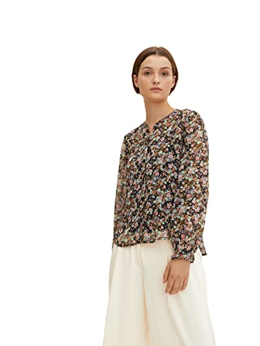 TOM TAILOR Denim Damen Bluse mit Muster 1032803, 30182 - Flower Print, S von TOM TAILOR Denim