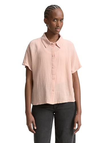 TOM TAILOR Denim Damen 1046632 Bluse, 10880-Rose Smoke, XS von TOM TAILOR Denim