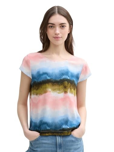 TOM TAILOR Denim Damen 1046630 Bluse, 37835-Watercolor Print, S von TOM TAILOR Denim