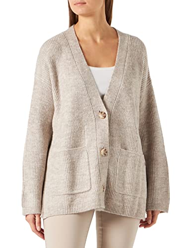 TOM TAILOR Denim Damen Cardigan mit Taschen 1033058, 30224 - Cloud Grey Melange, M von TOM TAILOR Denim