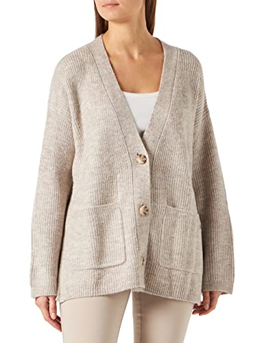 TOM TAILOR Denim Damen Cardigan mit Taschen 1033058, 30224 - Cloud Grey Melange, S von TOM TAILOR Denim