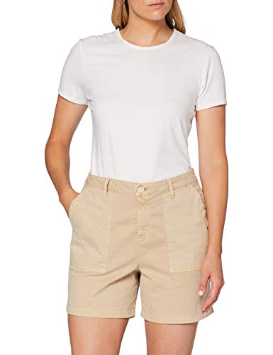 TOM TAILOR Denim Damen Chino Bermuda Bermudas, Braun (Dark beige 17455), XS von TOM TAILOR Denim